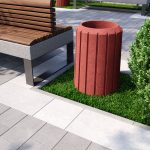 Урна для сміття вулична бетонна червона