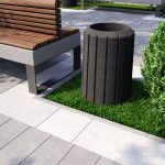 Смітник для вулиці бетонний чорний