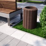 Смітник для вулиці бетонний коричневий