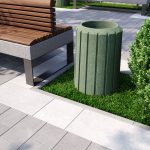 Смітник для вулиці бетонний зелений