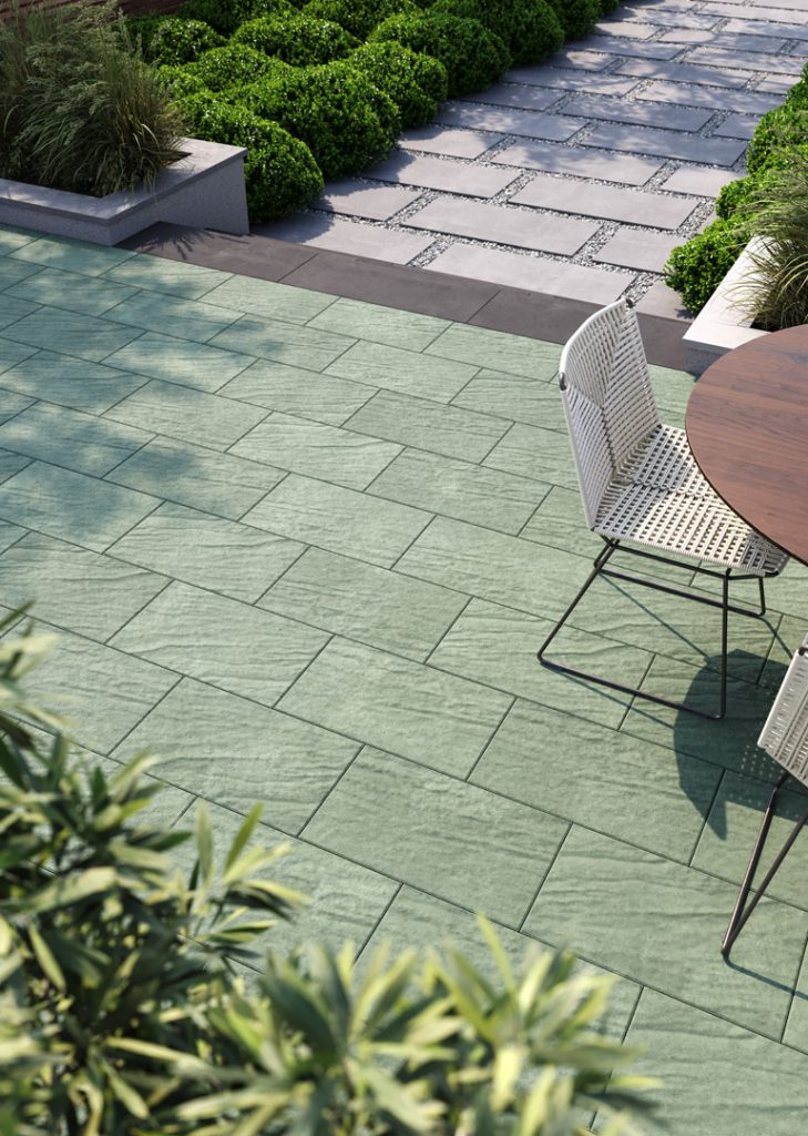 Терасна плитка зелена