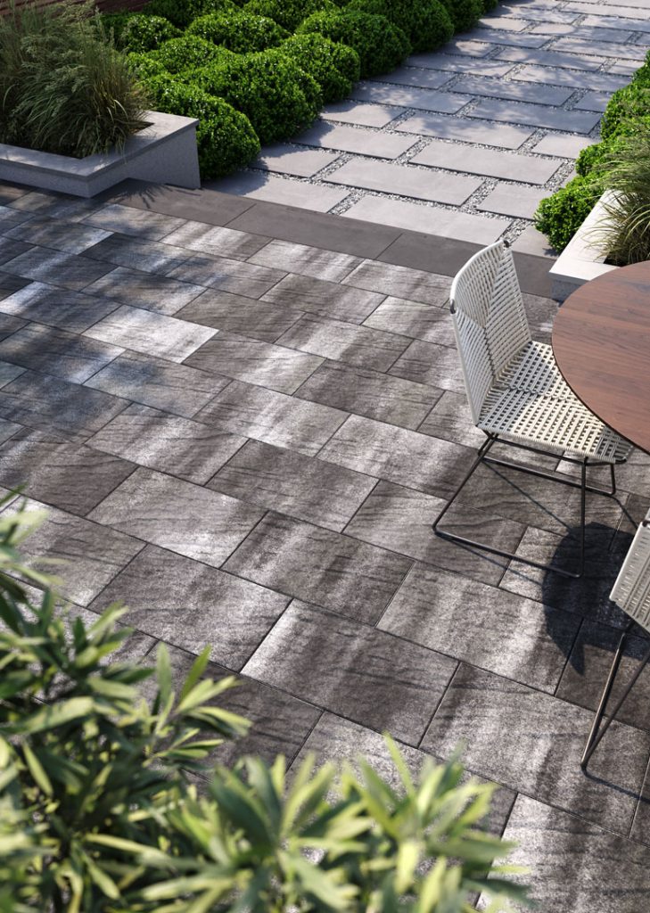 Терасна плитка дизайн Антрацит