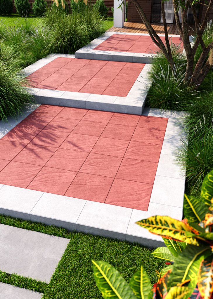 Плитка на терасу червона