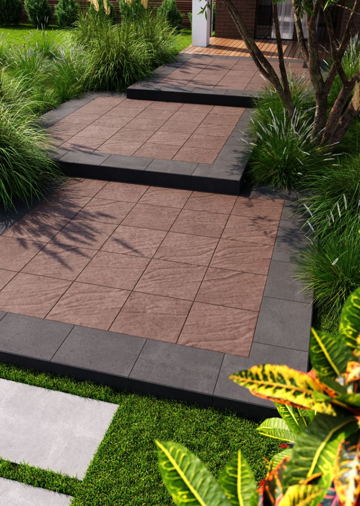 Плитка на терасу коричнева