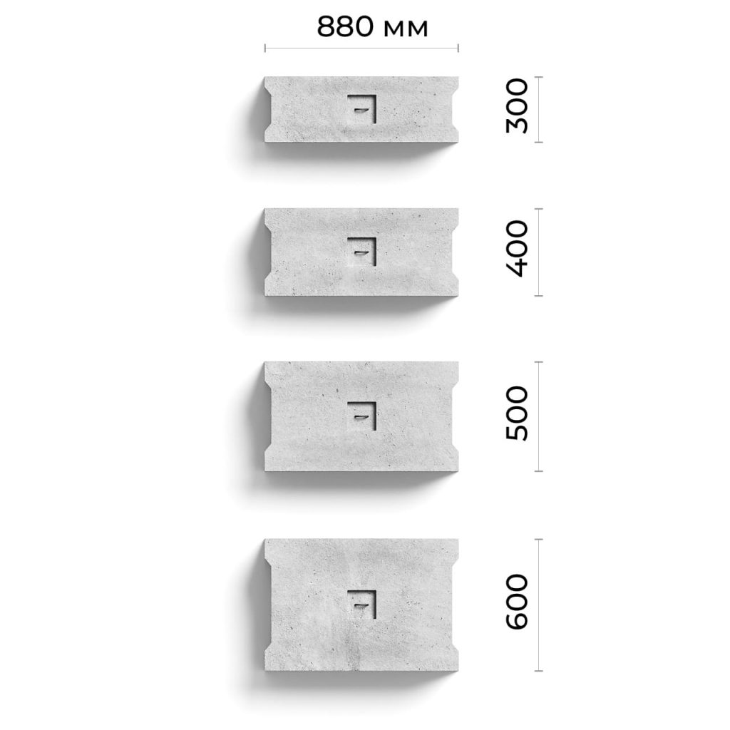 Фундаментні блоки розміри