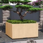 Горщик для квітів бетонний бежевий