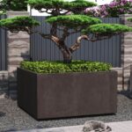 Горщик для квітів бетонний чорний