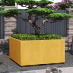 Горщик для квітів бетонний жовтий