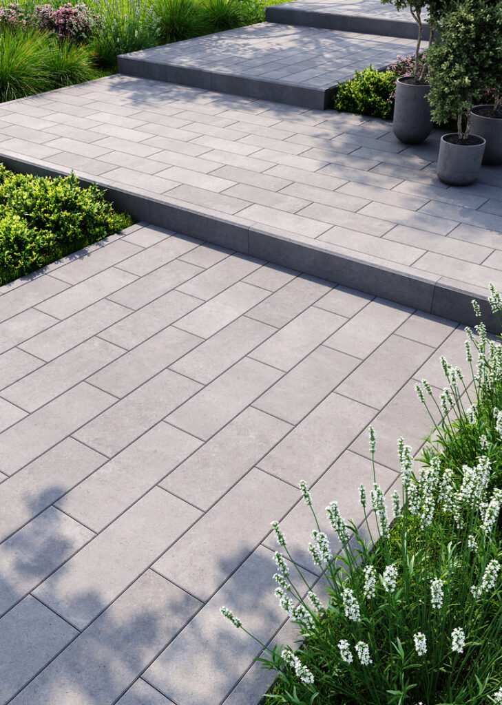 Покриття для тераси, плитка сіра