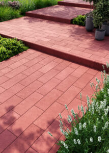 Покриття для тераси, плитка червона