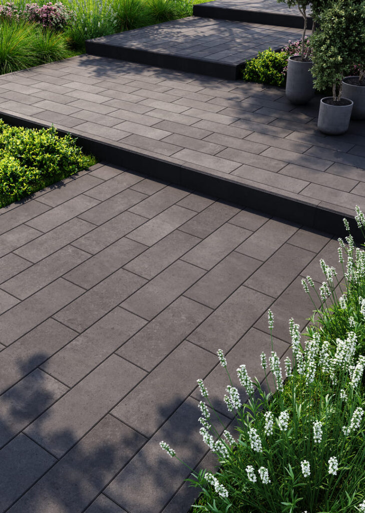 Покриття для тераси, плитка чорна