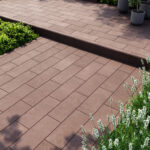 Покриття для тераси, плитка коричнева