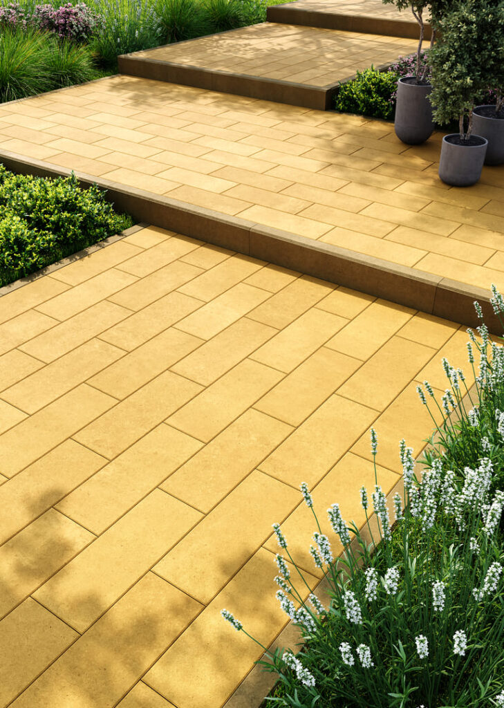 Покриття для тераси, плитка жовта