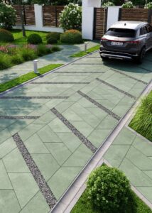 Сучасна бруківка плитка Парма зелена