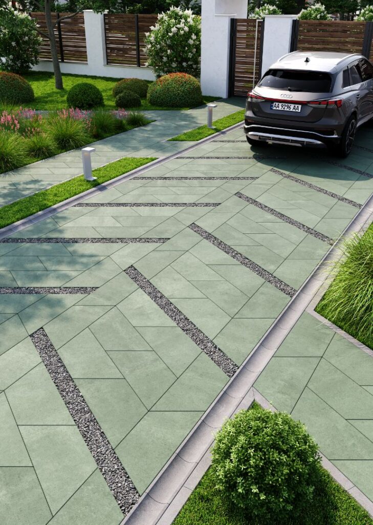 Сучасна бруківка плитка Парма зелена