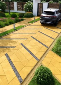 Сучасна бруківка плитка Парма жовта