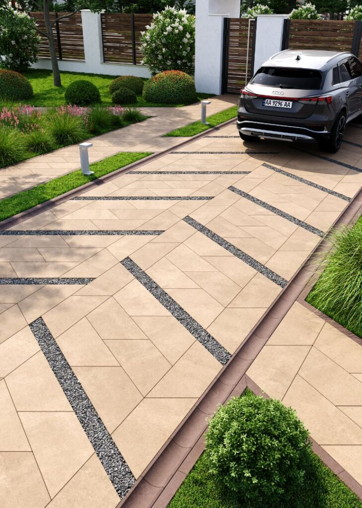 Сучасна бруківка плитка Парма бежева