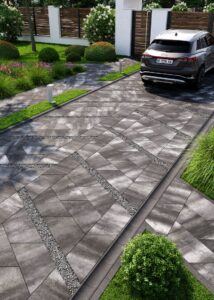 Сучасна бруківка плитка Парма антрацит