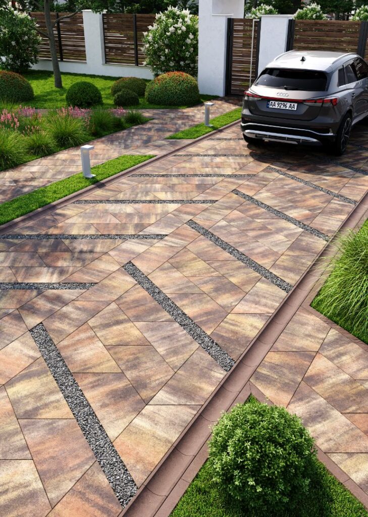 Сучасна бруківка плитка Парма променада