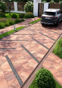 Сучасна бруківка плитка Трапеція флоренція