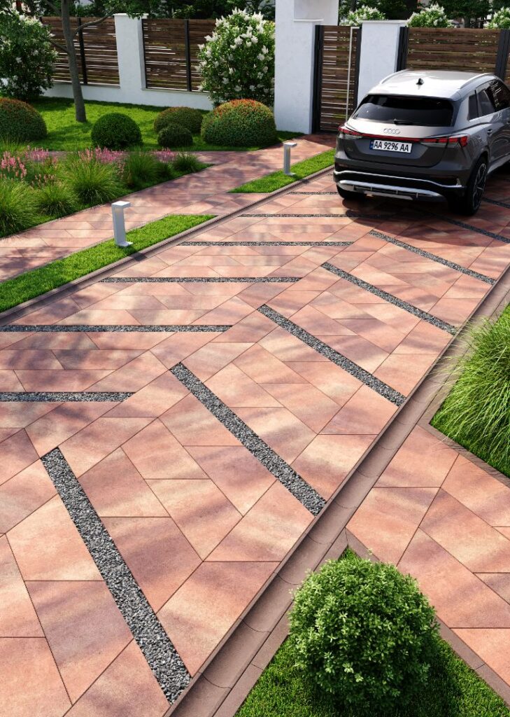 Сучасна бруківка плитка Трапеція флоренція