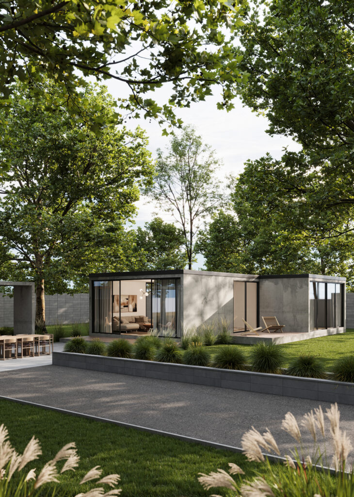 Будинок з бетонних модульних блоків