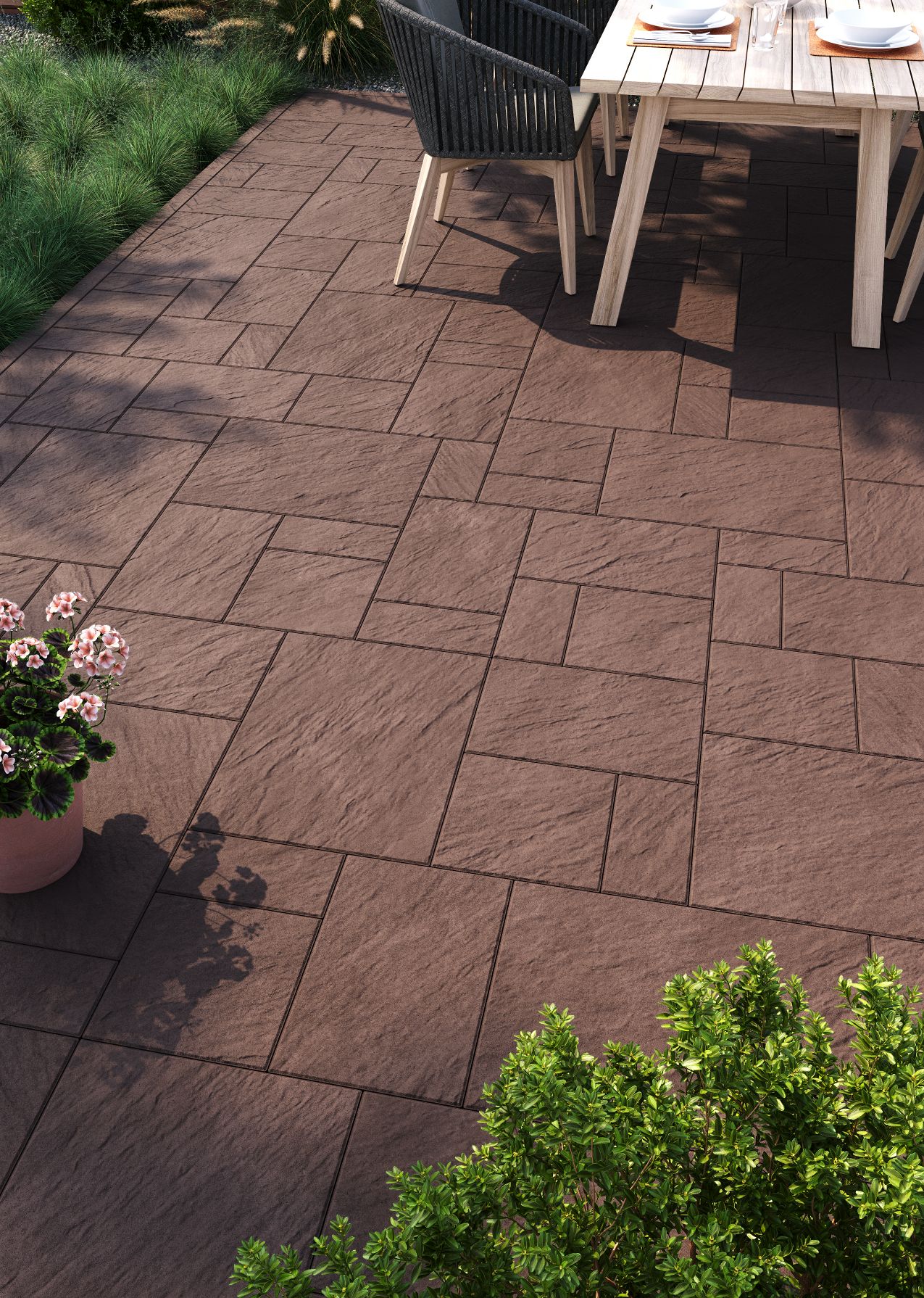 Тротуарна плитка Пасаж 6 см колір Коричневий